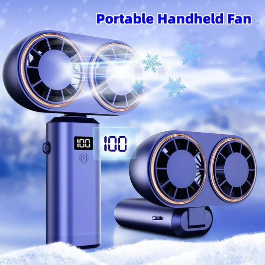 Foldable handheld fan